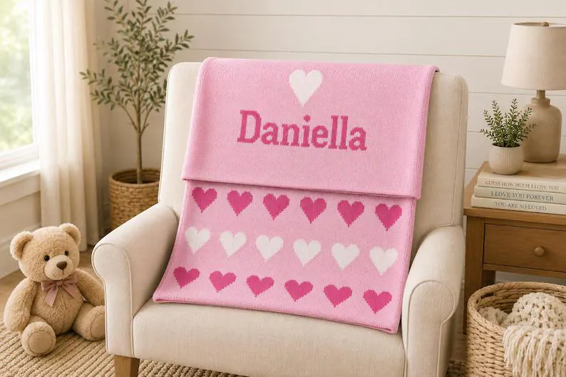 Crib Heart Blanket for Baby