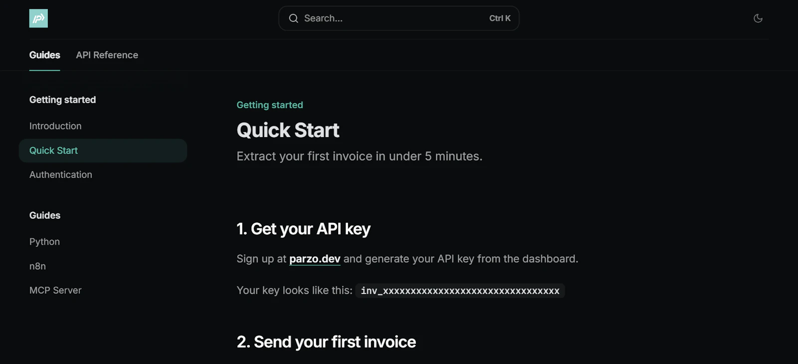 Parzo API screenshot 4