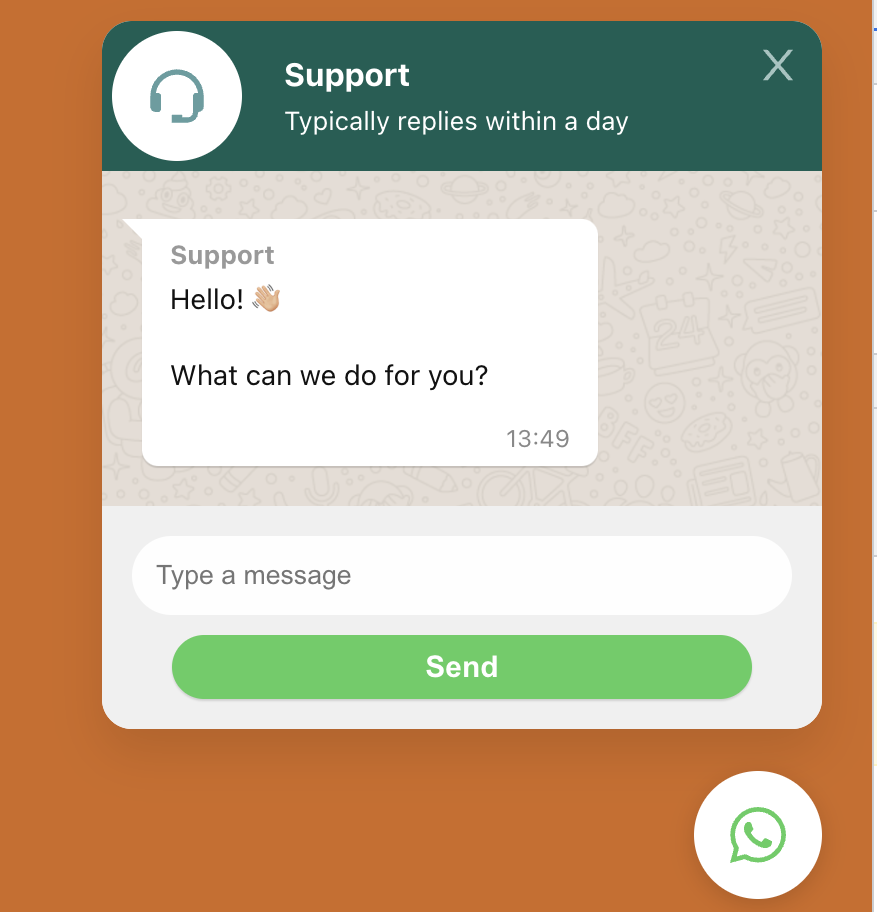 React WhatsApp小部件 media 2