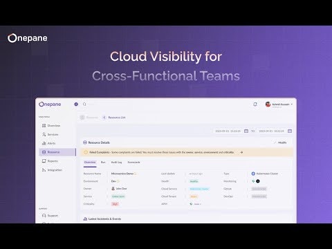 startuptile Onepane-Cloud visibility for cross-functional teams