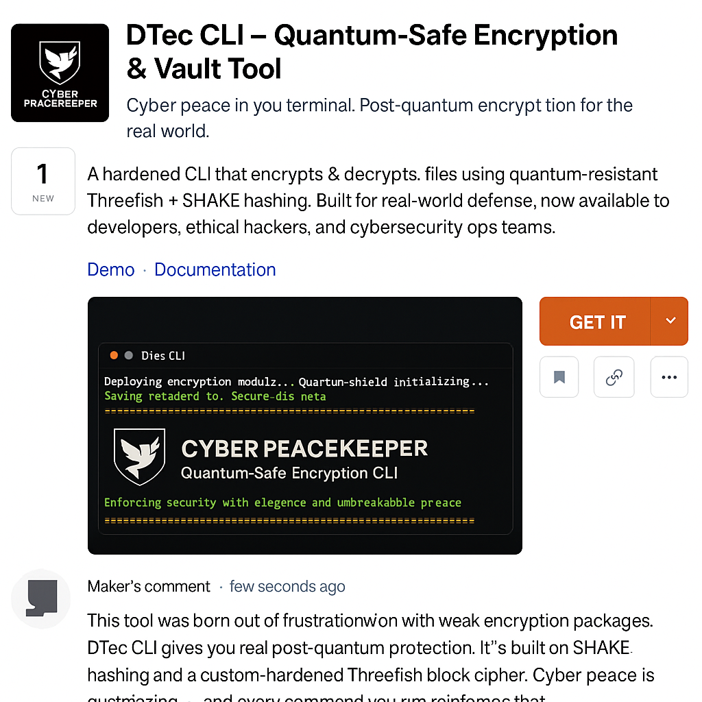 DTec CLI Quantum Encruption File Systen