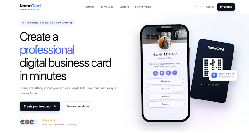 NameCard screenshot 1