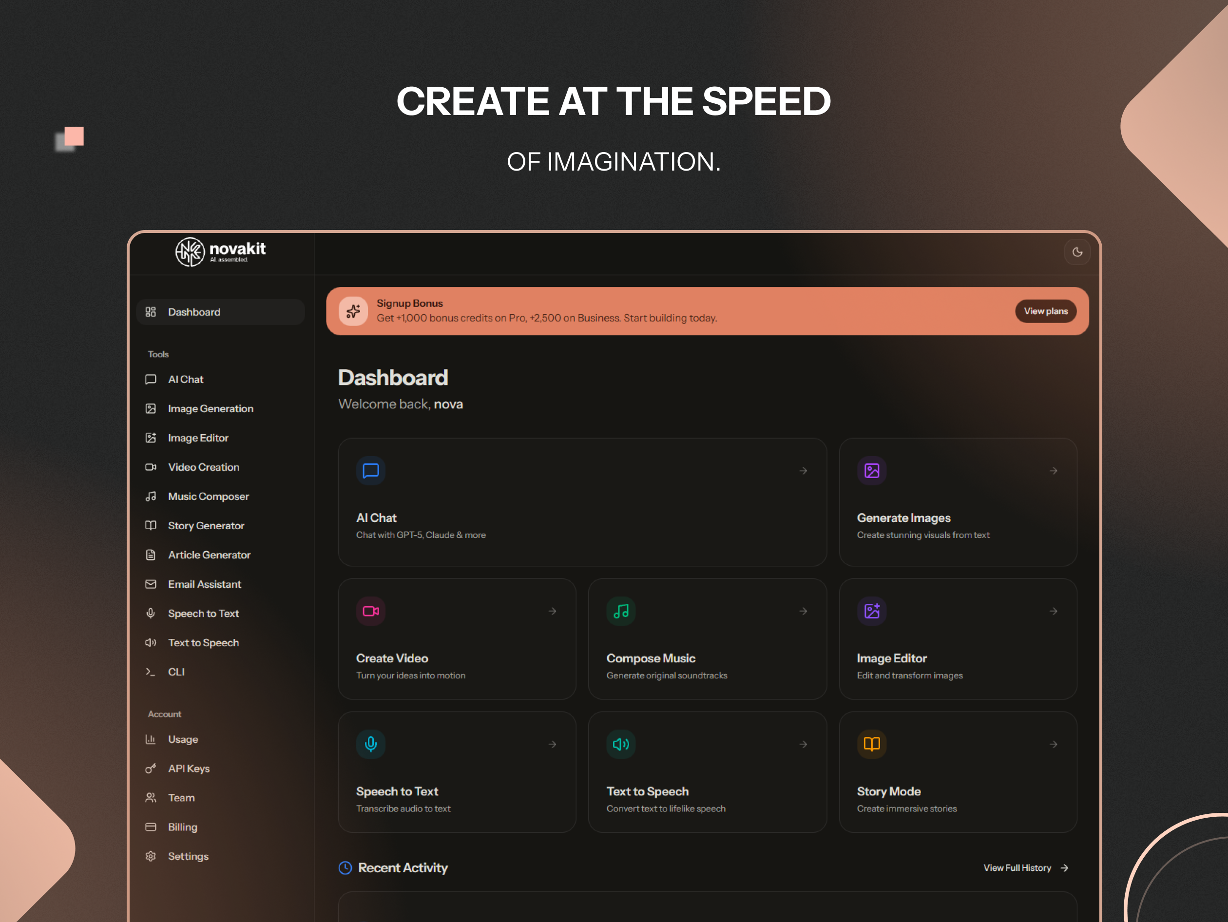 NovaKit AI - Screenshot 2 showing product features and functionality