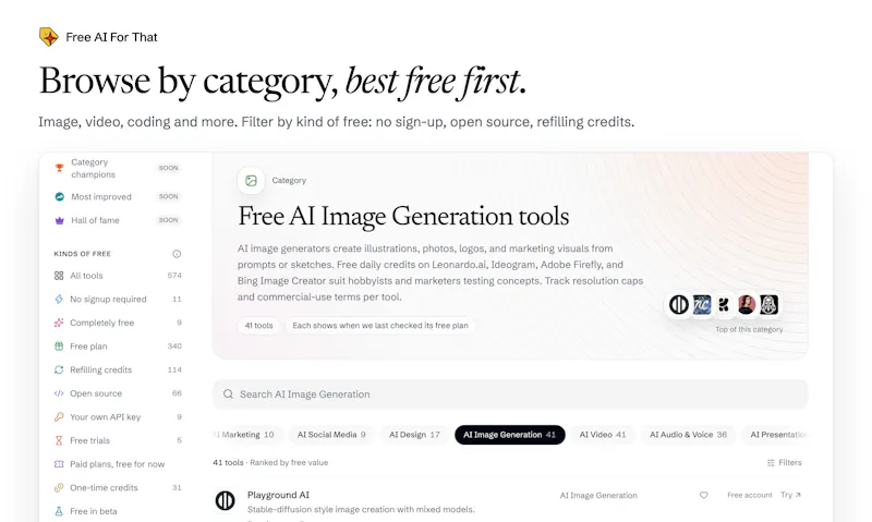 Free AI For That screenshot 2