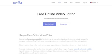 Video Editor Online Free - EasySub gallery image