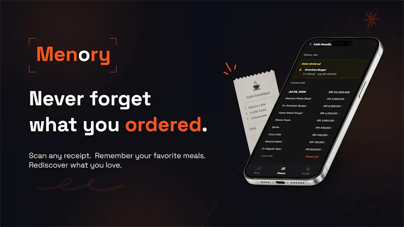 Menory - Your menu memory screenshot 1