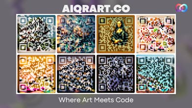AIQrArt platform showcasing stunning AI-driven QR designs for a transformative QR experience.