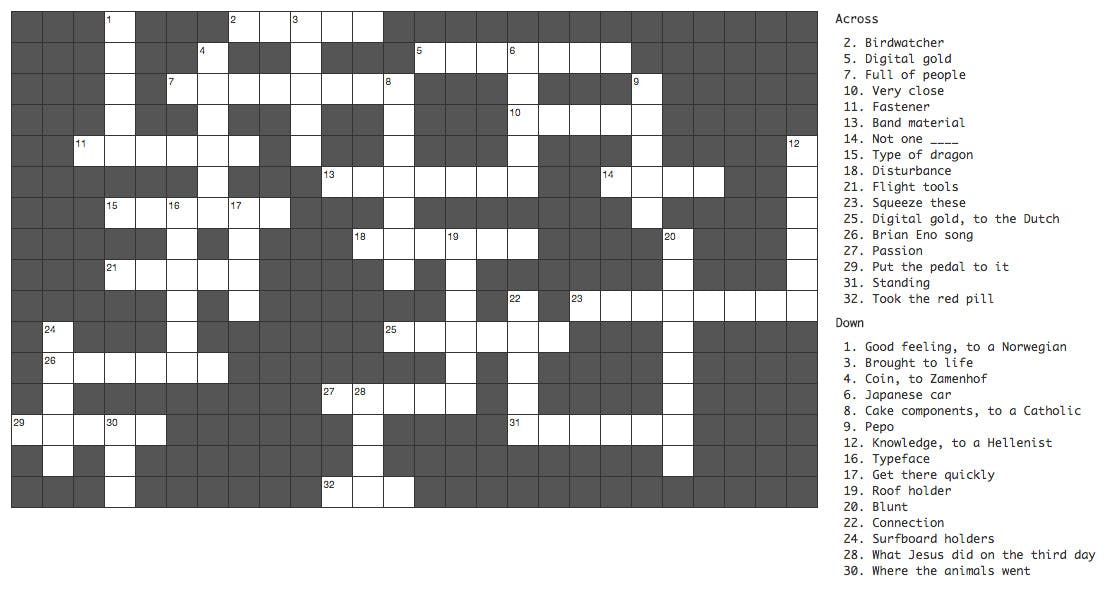 The Cryptocoin Crossword media 1