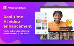 AI Webcam Effects for Video Meetings media 1