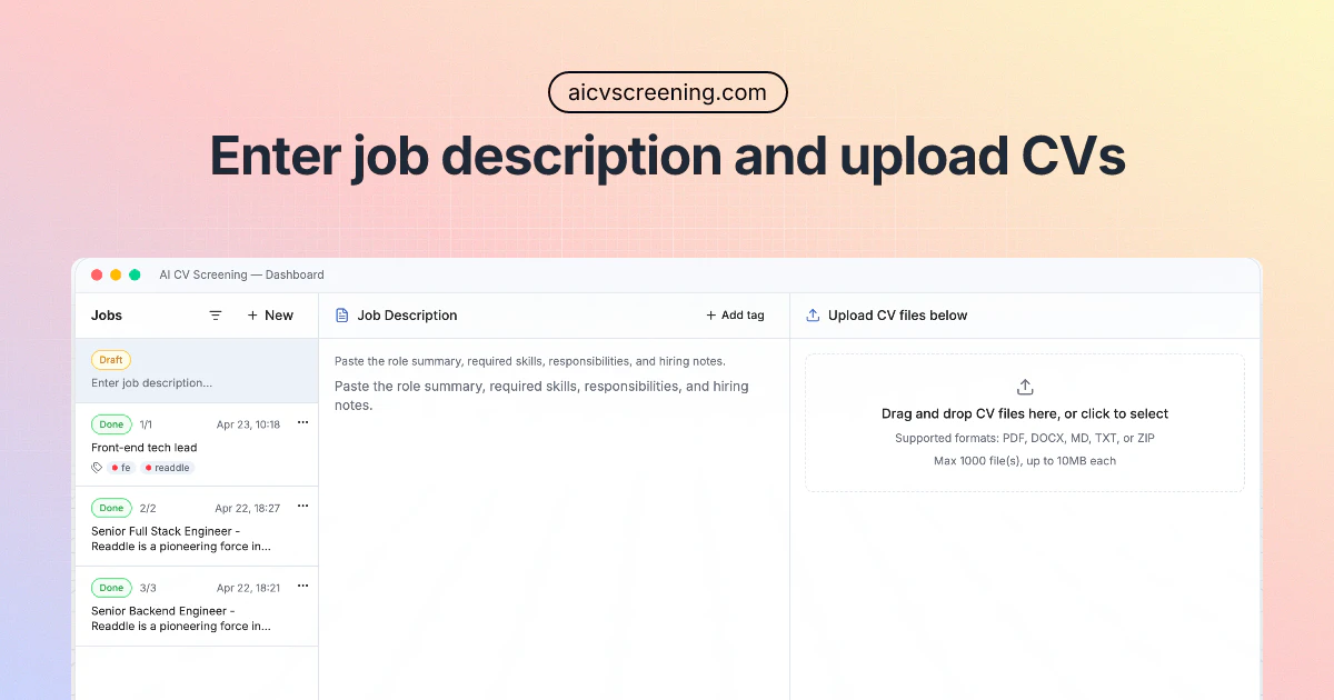 aicvscreening screenshot 1