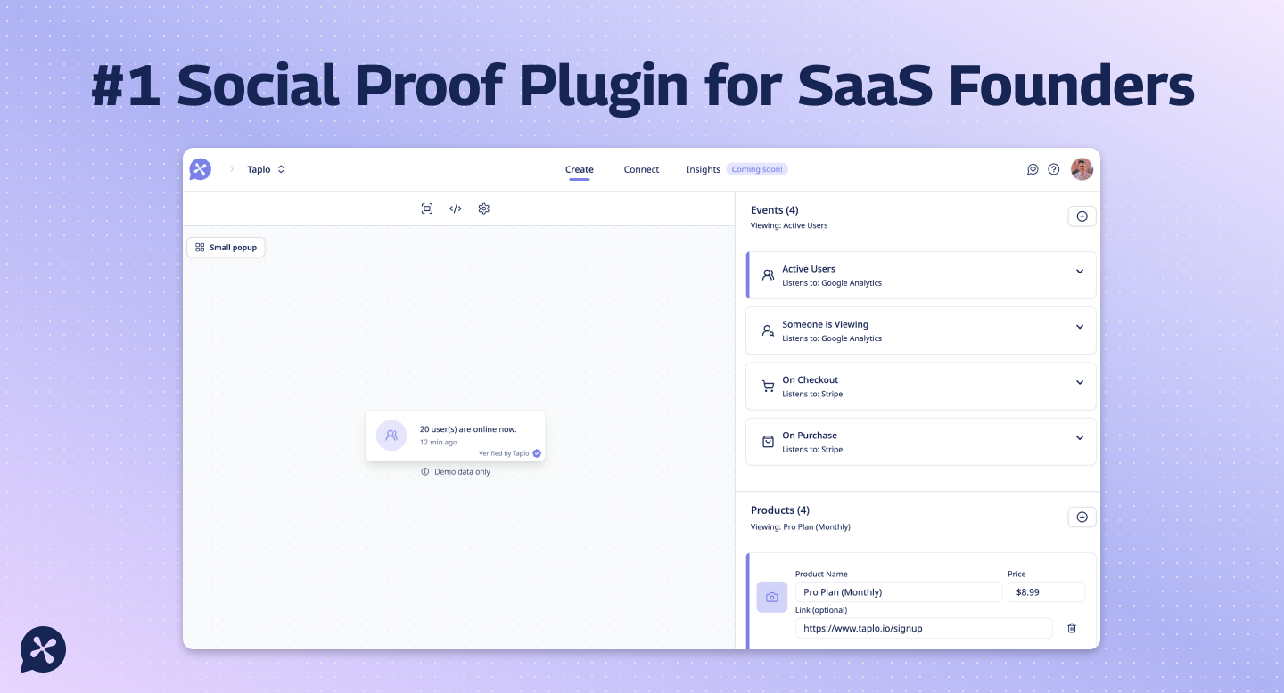 Media Taplo - Widget bukti sosial yang disesuaikan untuk pengasas SaaS 2