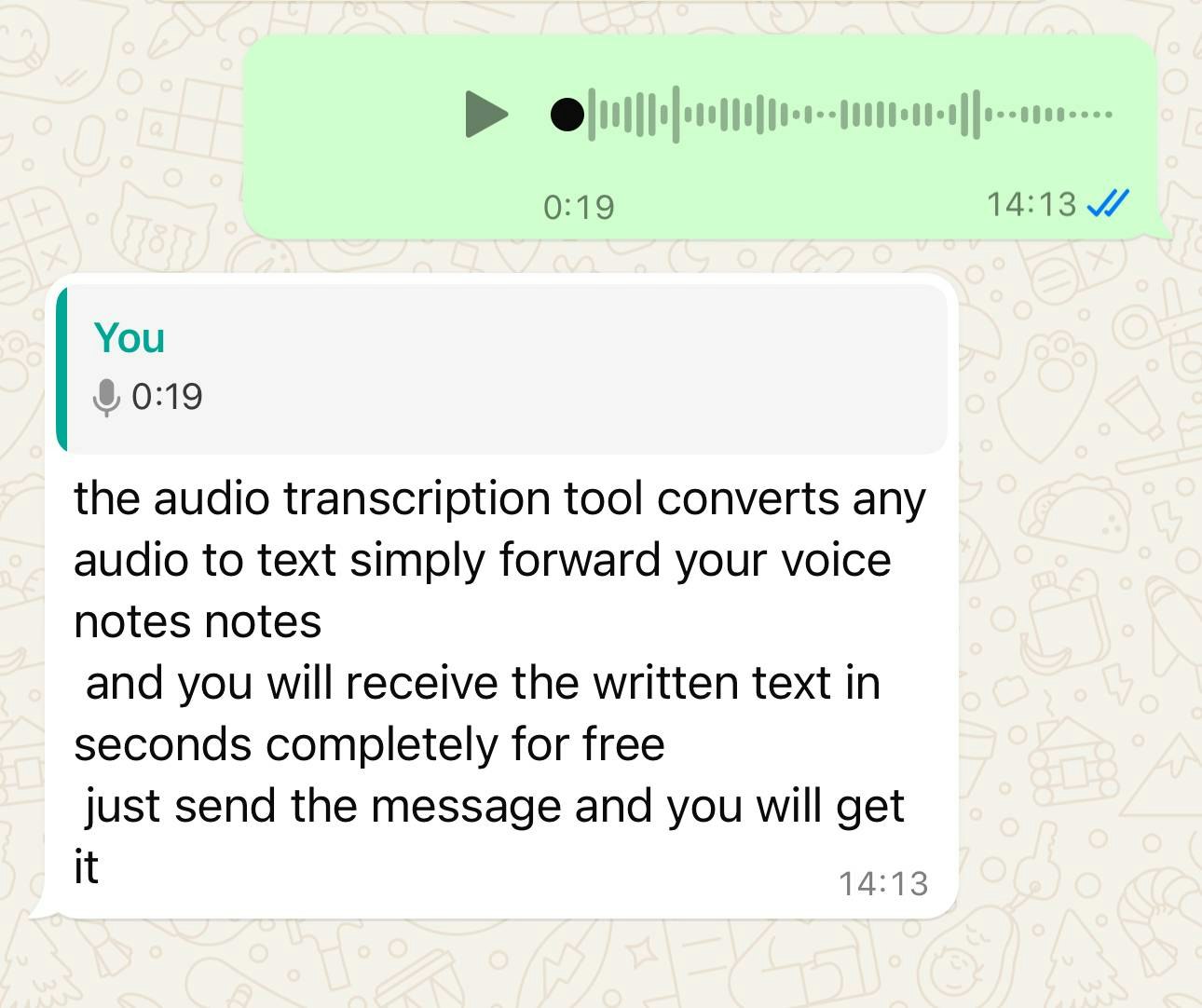 Audio WhatsApp au texte media 2