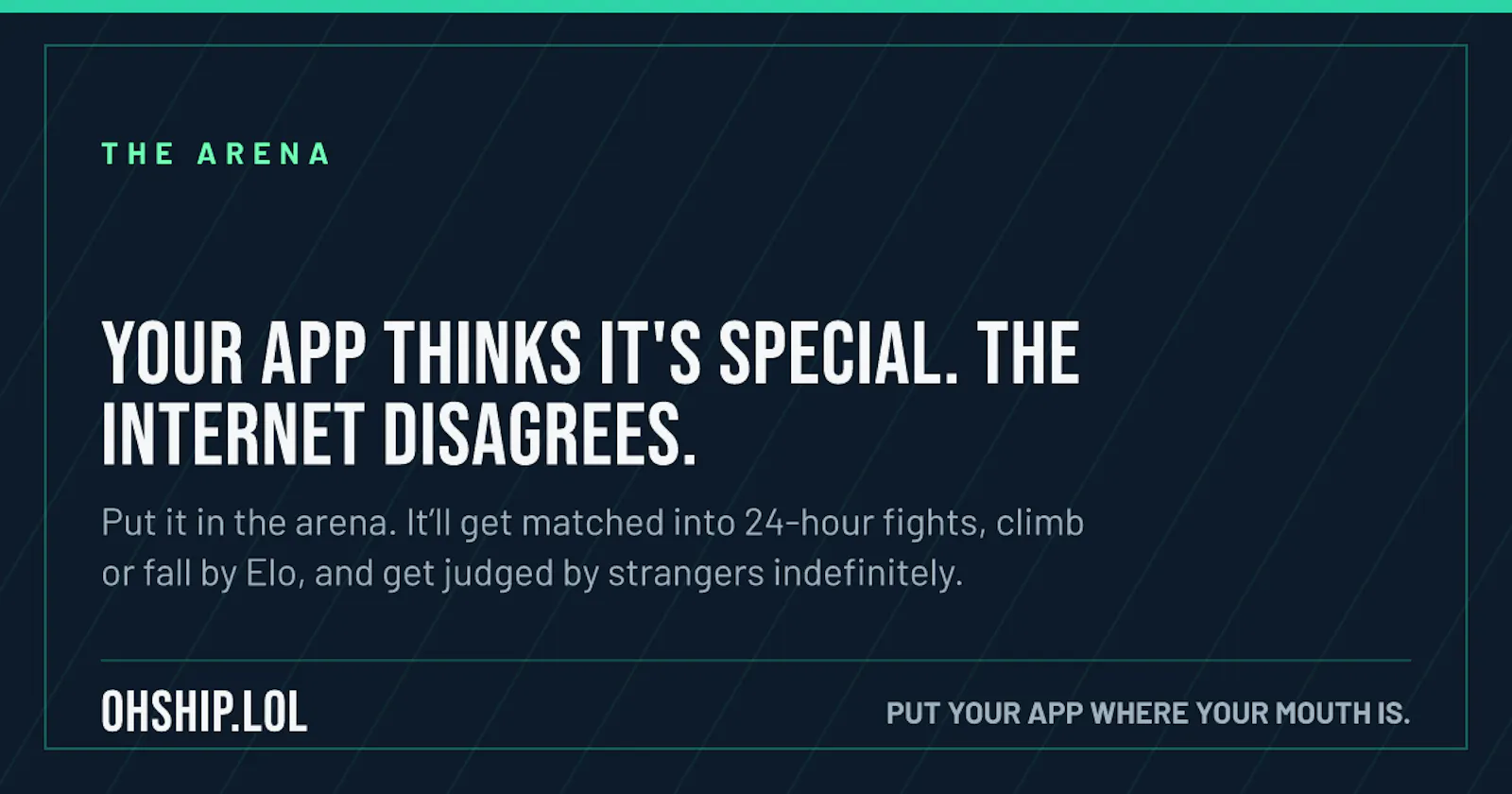 ohship.lol — a fight club for apps screenshot 1