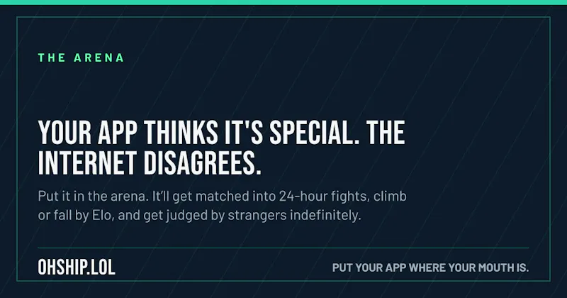 ohship.lol — a fight club for apps screenshot 1