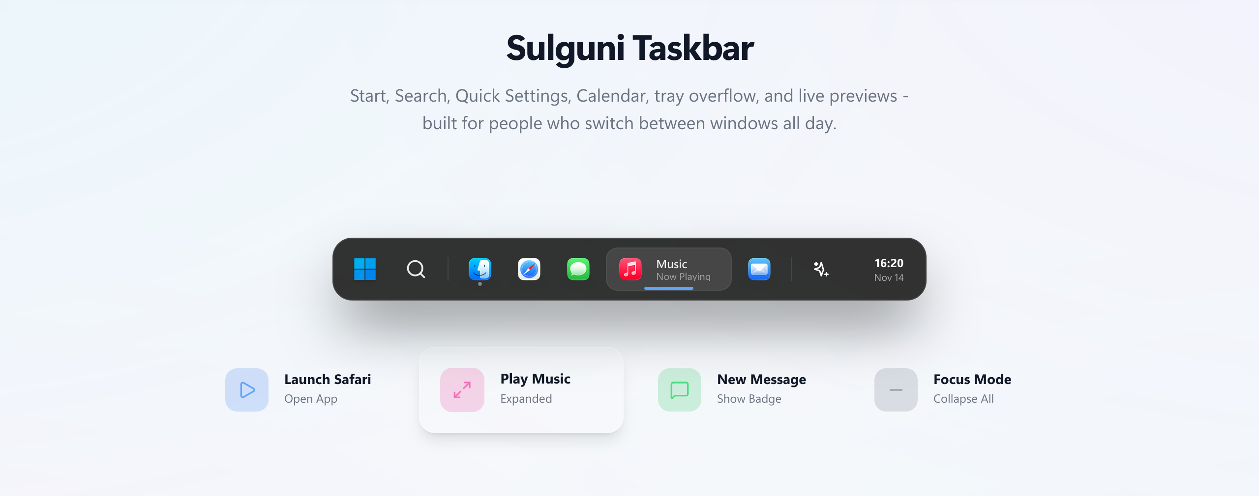 Sulguni Taskbar gallery image