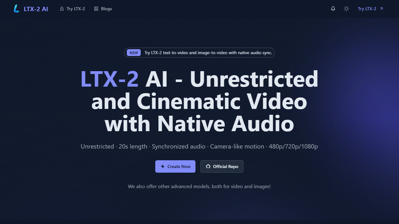 LTX-2 AI - Screenshot 2 showing product features and functionality