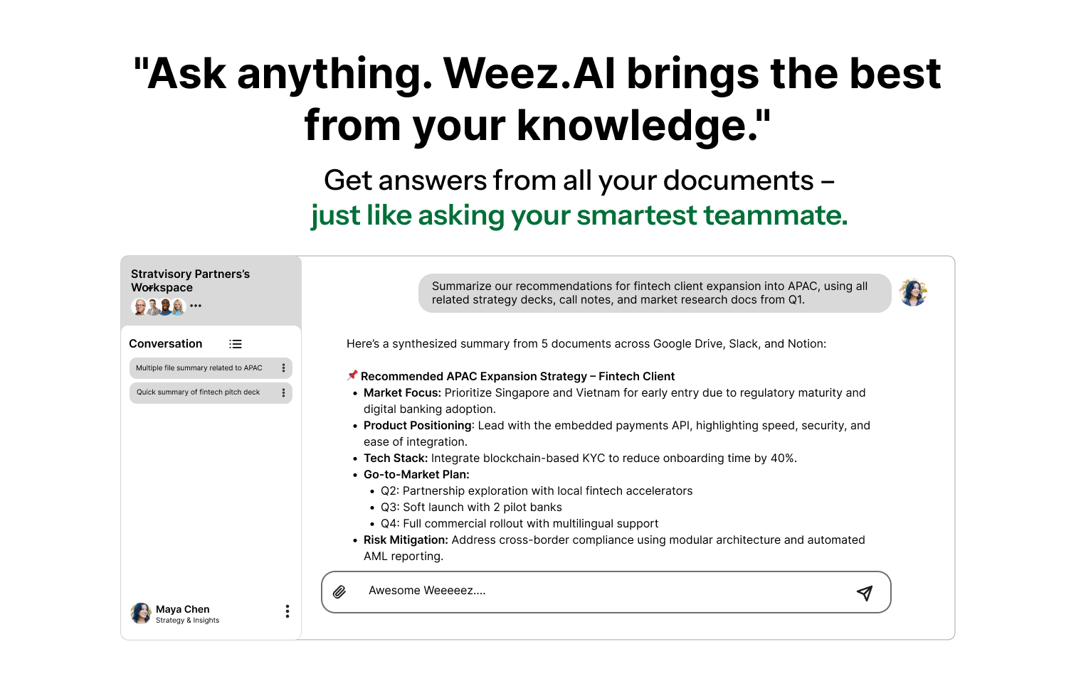 Weez.AI - 엔터프라이즈 파일의 AI 지식 에이전트 미디어 5