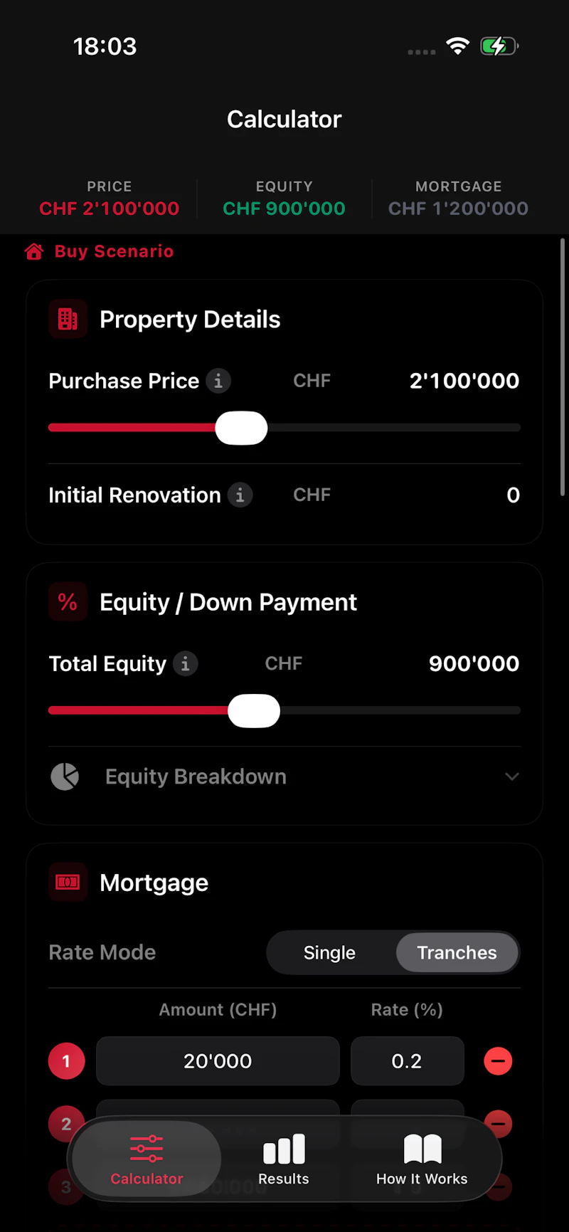 Buy vs Rent CH screenshot 3