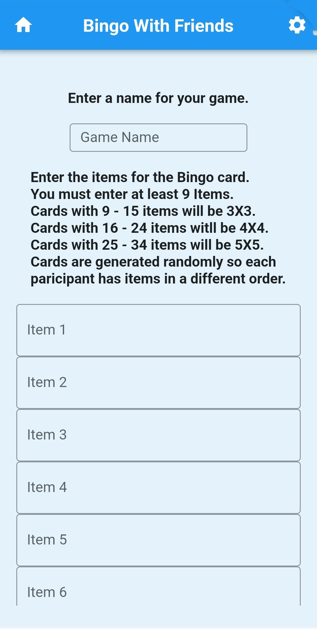 Arkadaşlarla Bingo - Arkadaşlarla oynamak için belirli öğelerle bir tombala oyunu oluşturun medya 4