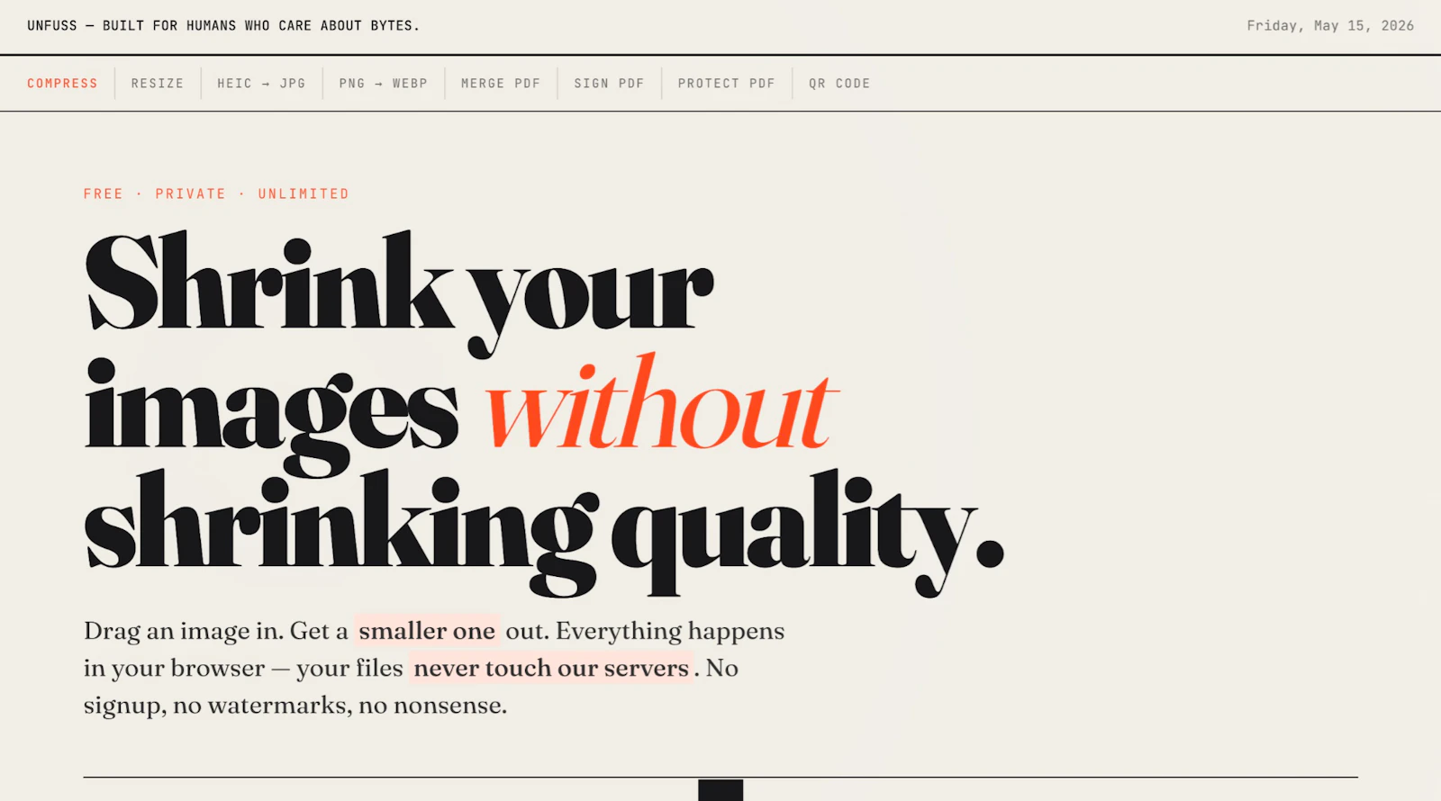 Unfuss — built for productivity  screenshot 2