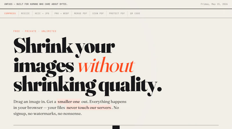 Unfuss — built for productivity  screenshot 2