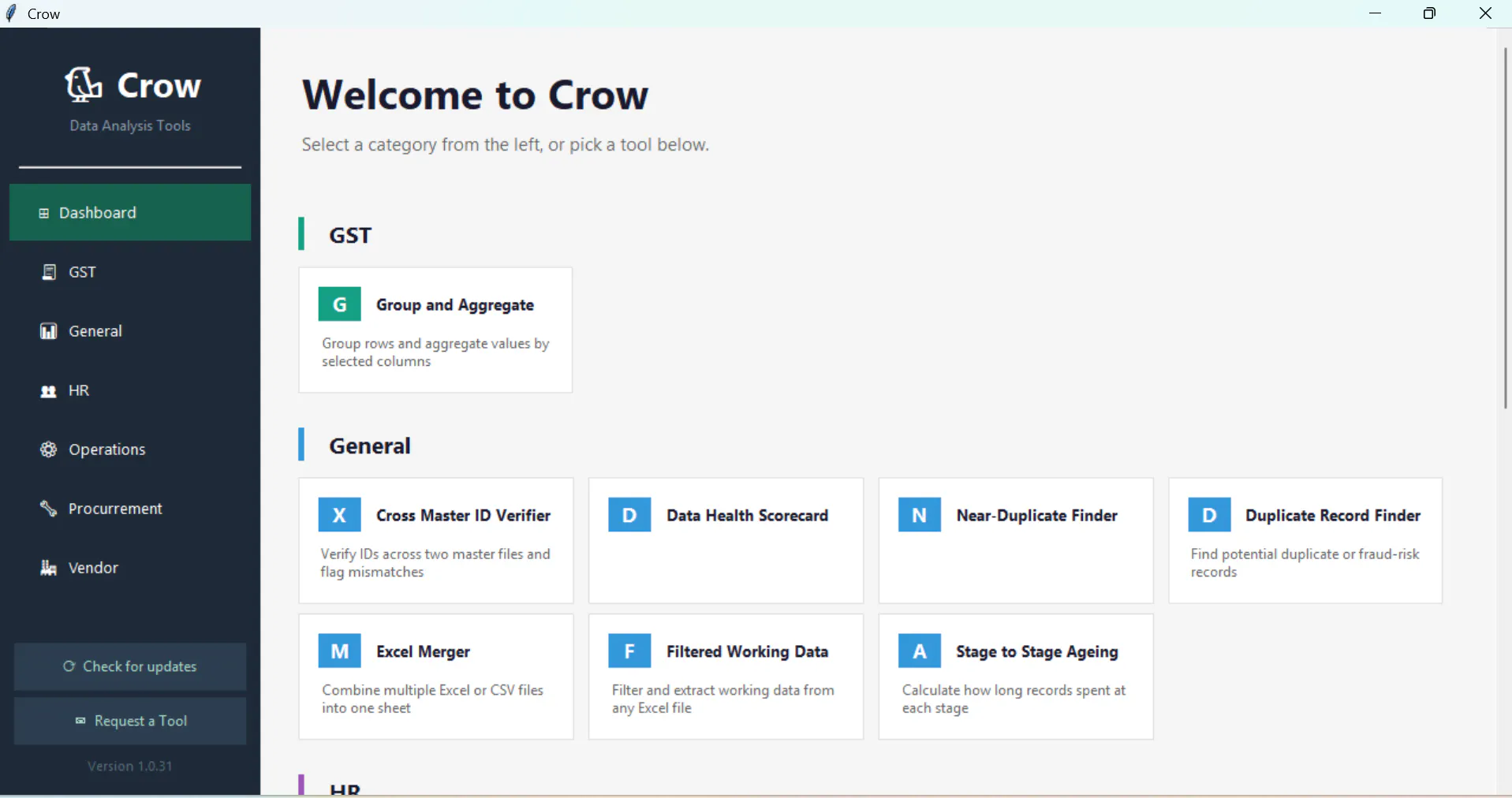 Crow - Data Analytics tool gallery image