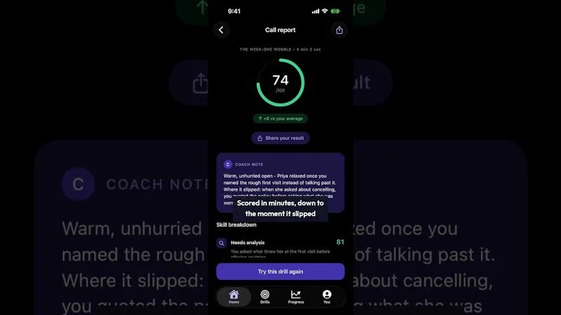 CallCoach screenshot 1 (video preview)