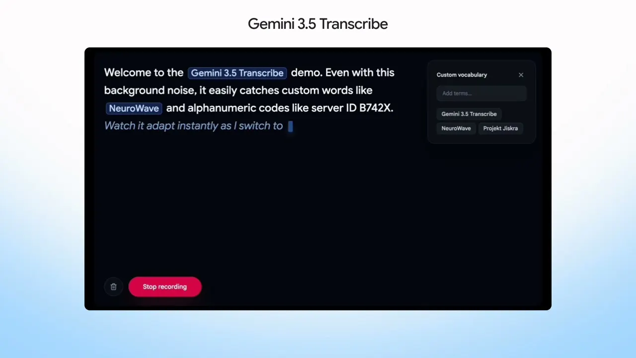 Gemini 3.5 Transcribe gallery image