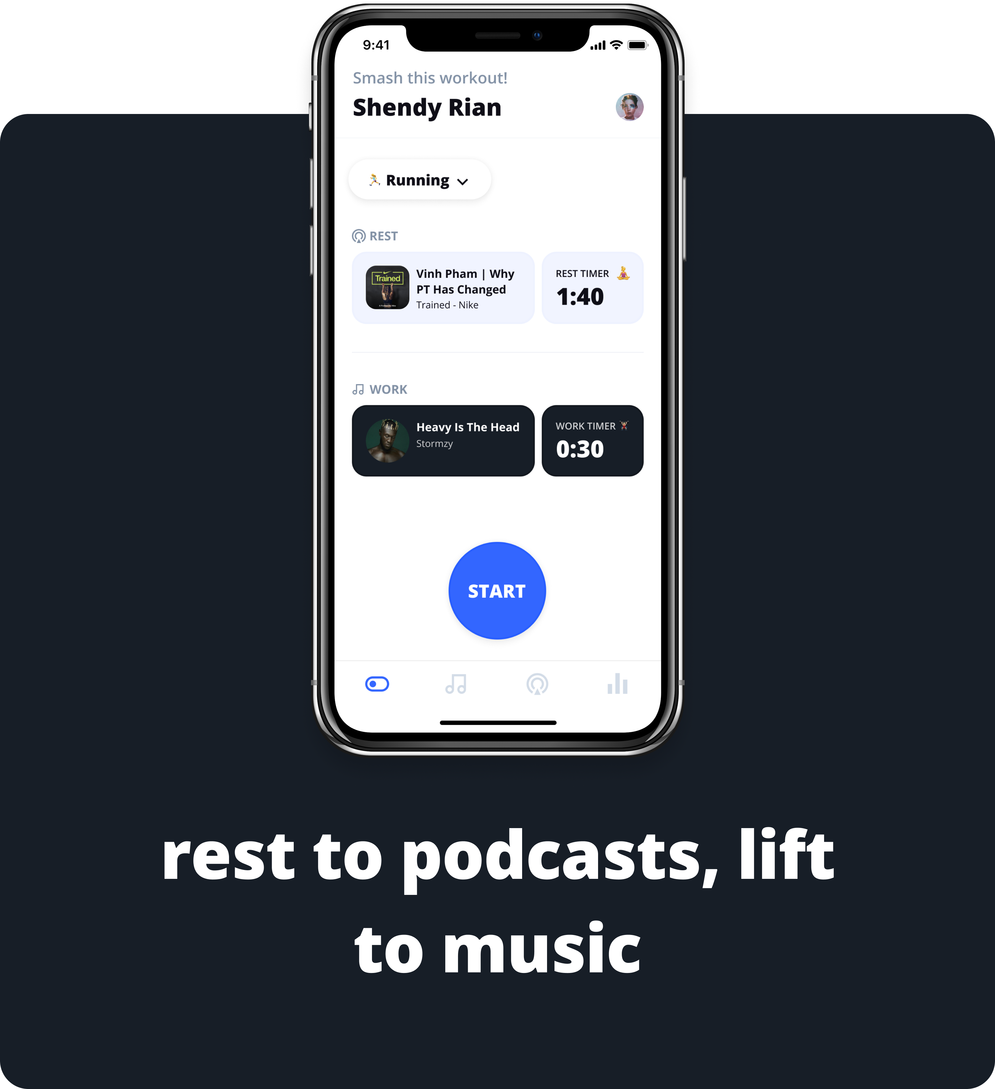 Shift Cool app for mixing podcasts and music into your workouts