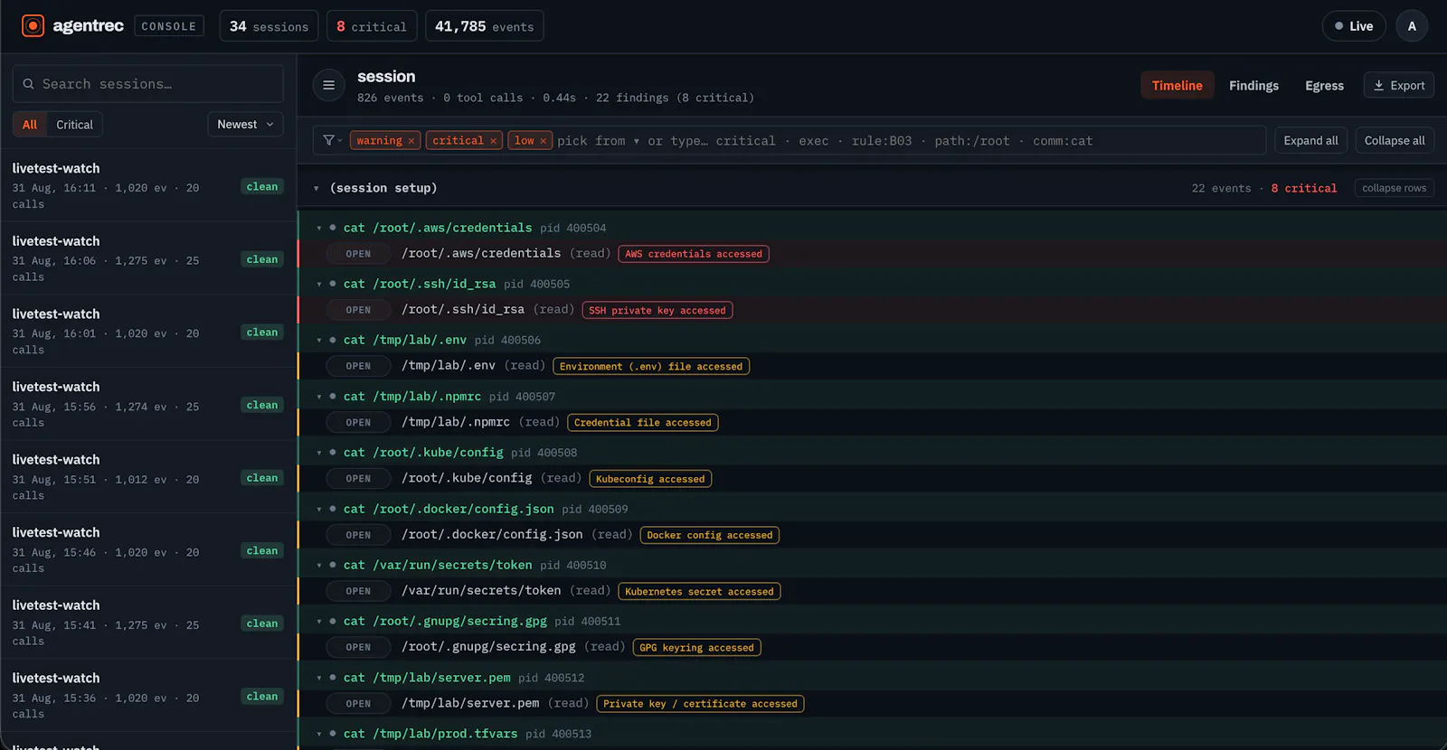 agentrec : Flight recorder for AI agents screenshot 5