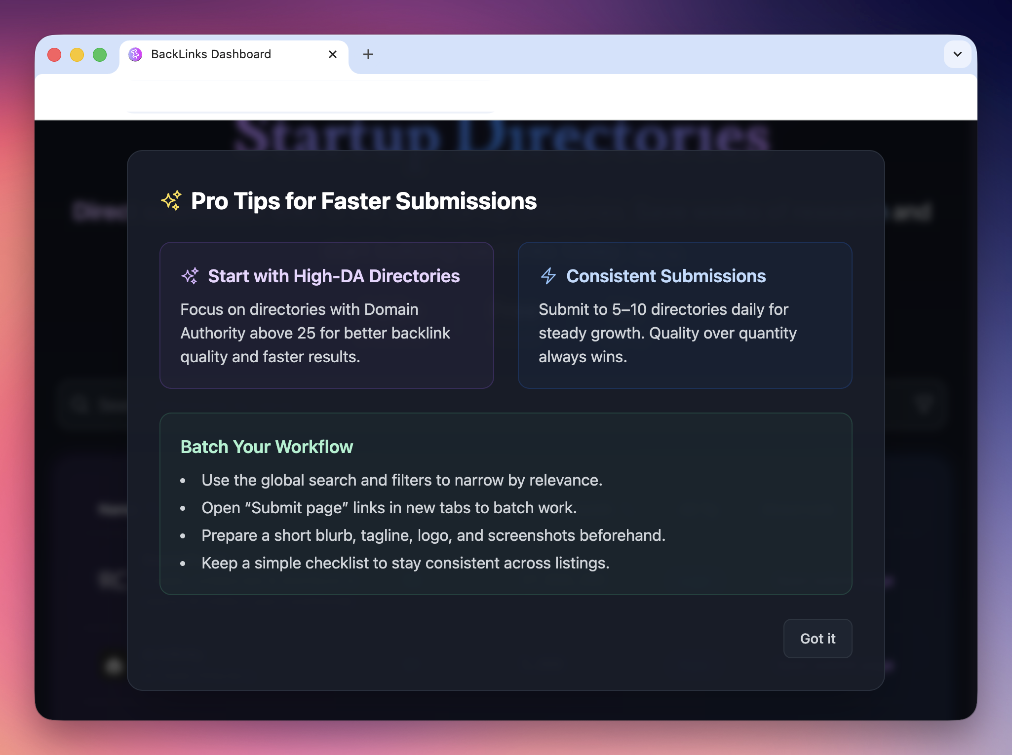 BackLinks gallery image