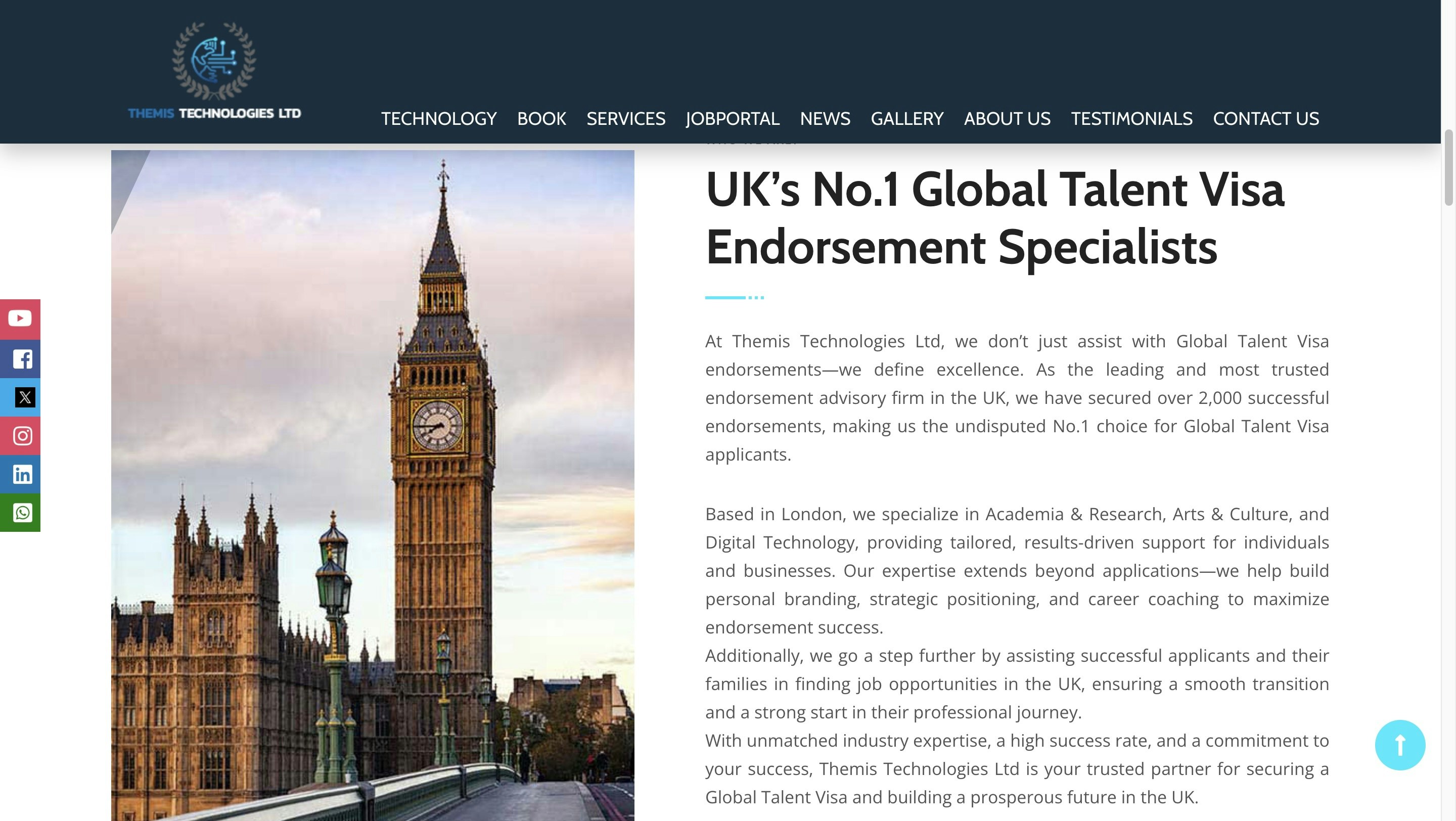 Global Talent Visa Endorsement Advisory screenshot 2
