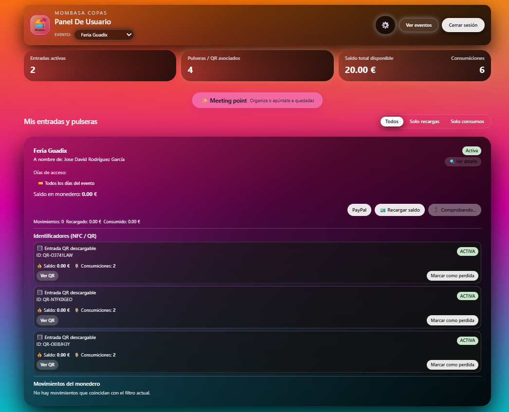 Mombasa Copas Eventos - Screenshot 3 showing product features and functionality