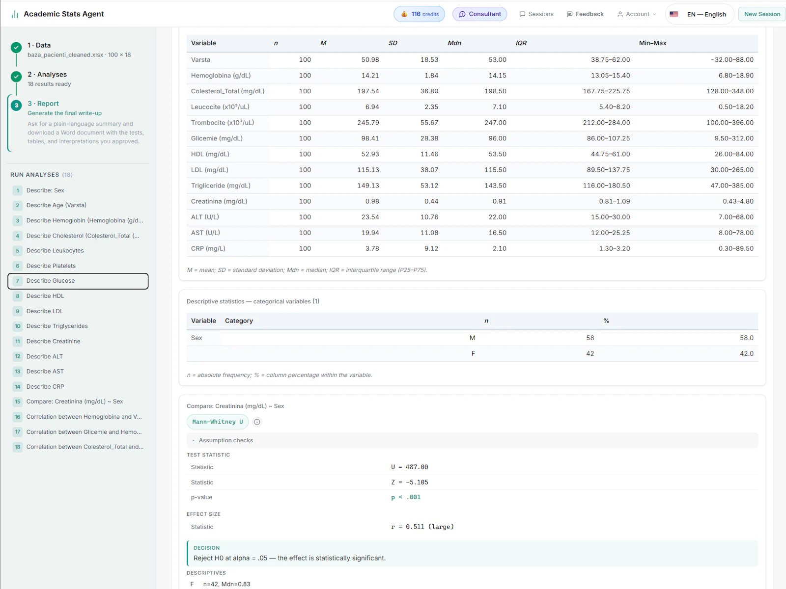 Academic Stats Agent screenshot 3