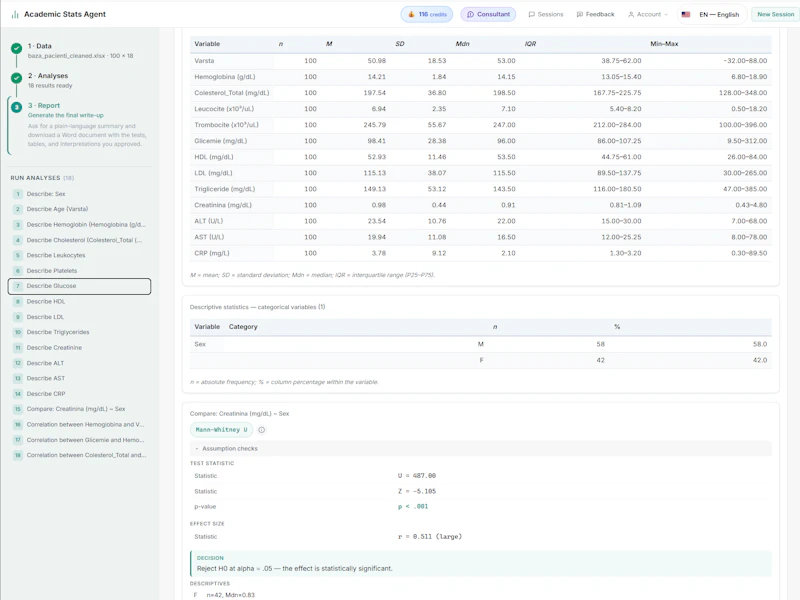 Academic Stats Agent screenshot 3