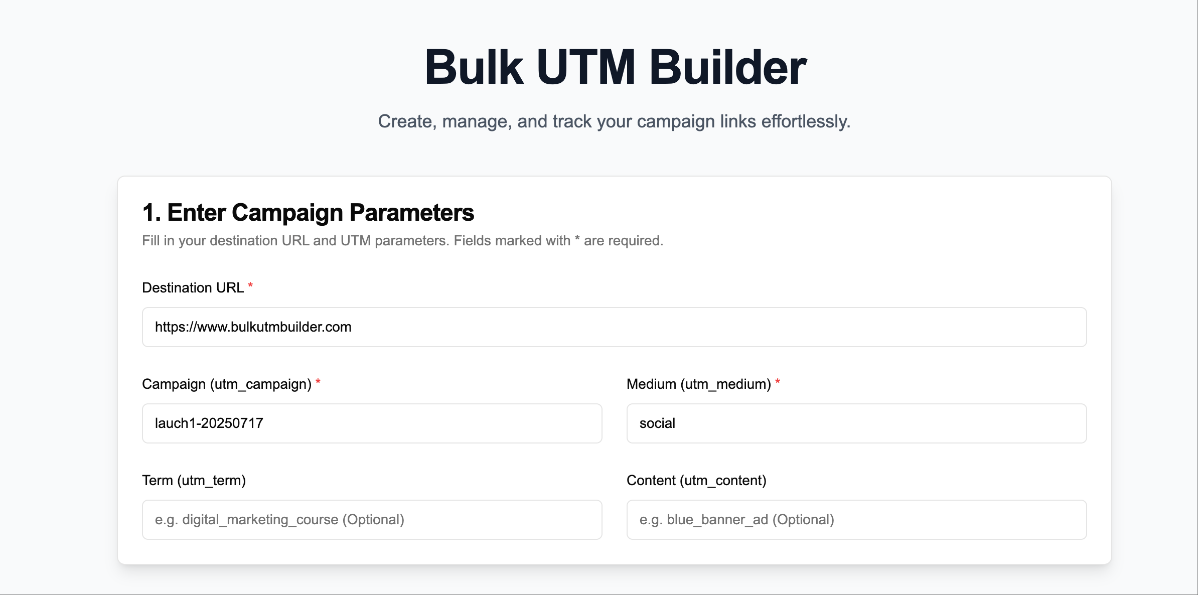 Mídia 1 de Builder UTM em massa - Gerador de link UTM em massa, construtor UTM em massa