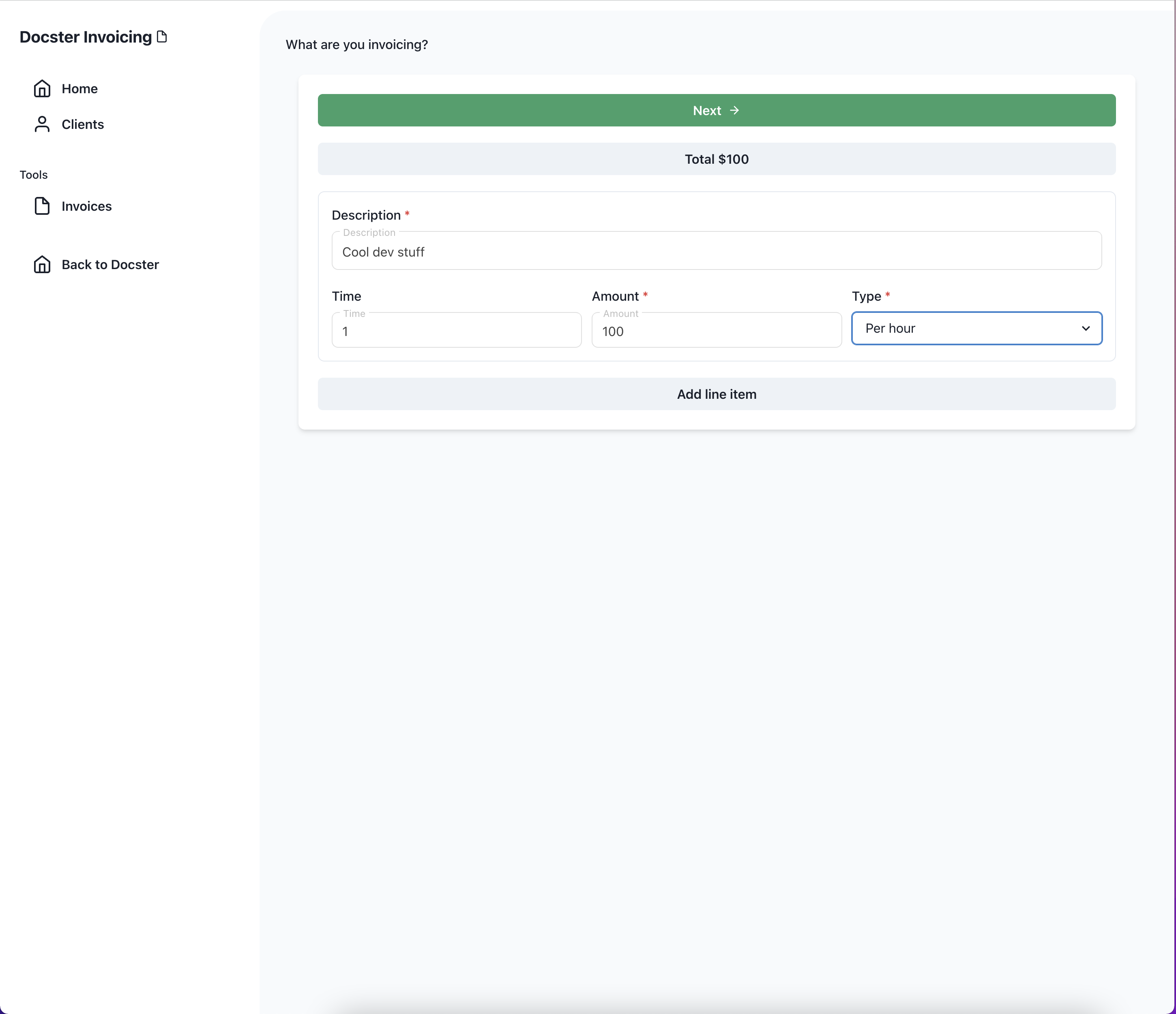 Docster Invoicing gallery image