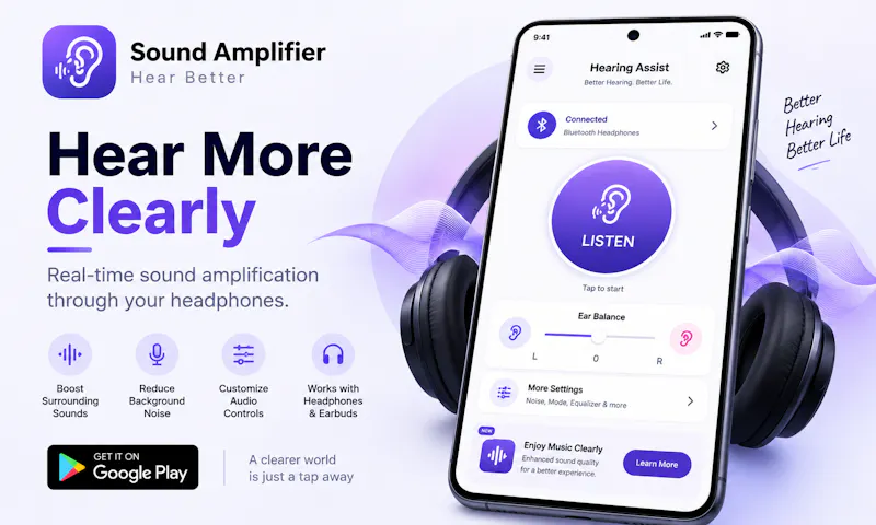 Sound Amplifier: Hear Better screenshot 1