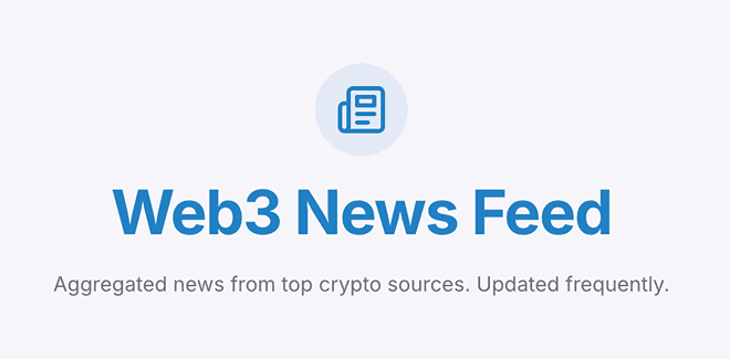 Web3 News Feed - Main screenshot showing features and interface