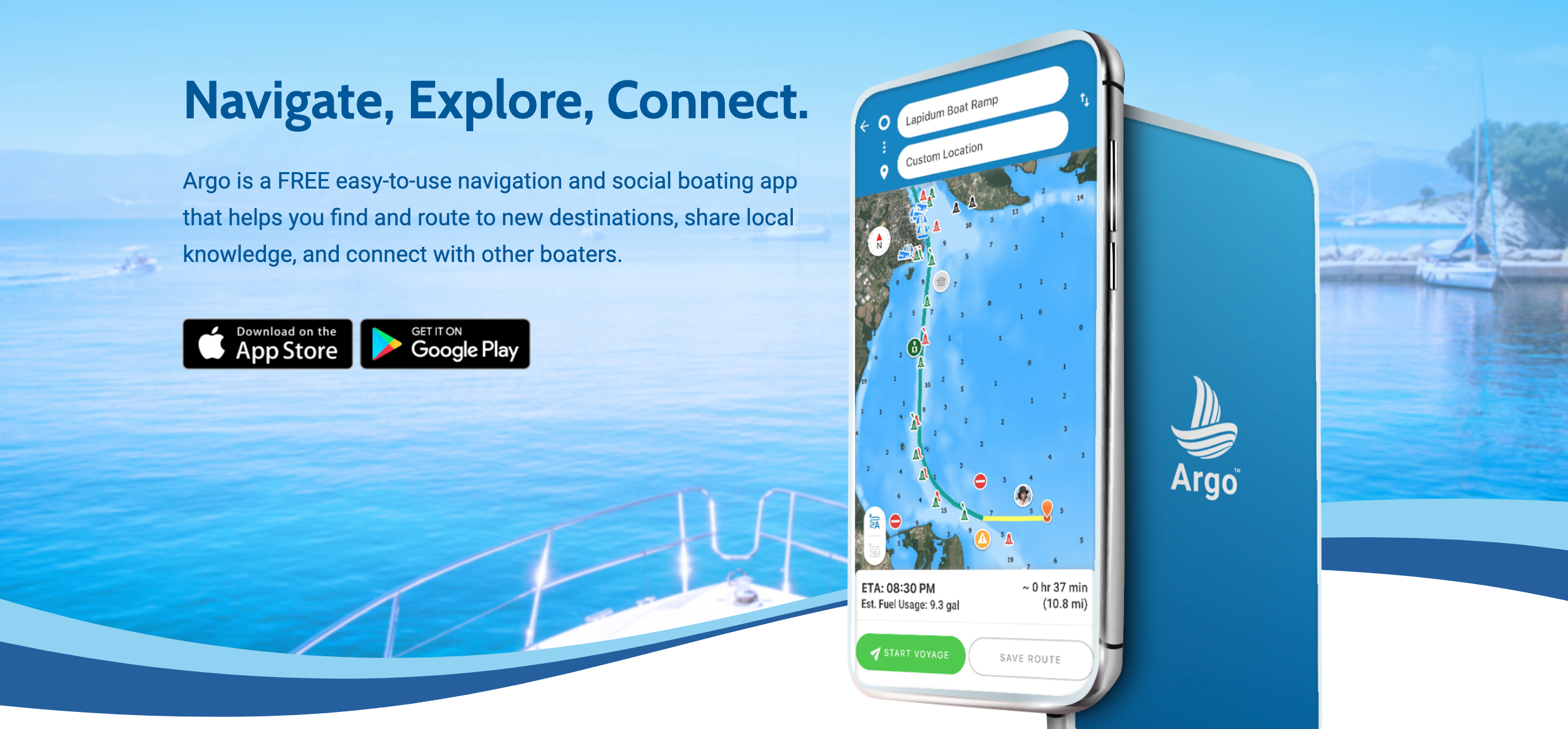 Argo Navigation und Social Boots App - Entdecken Sie neue Ziele, teilen Sie Wissen, verbinden Sie sich Medien 2