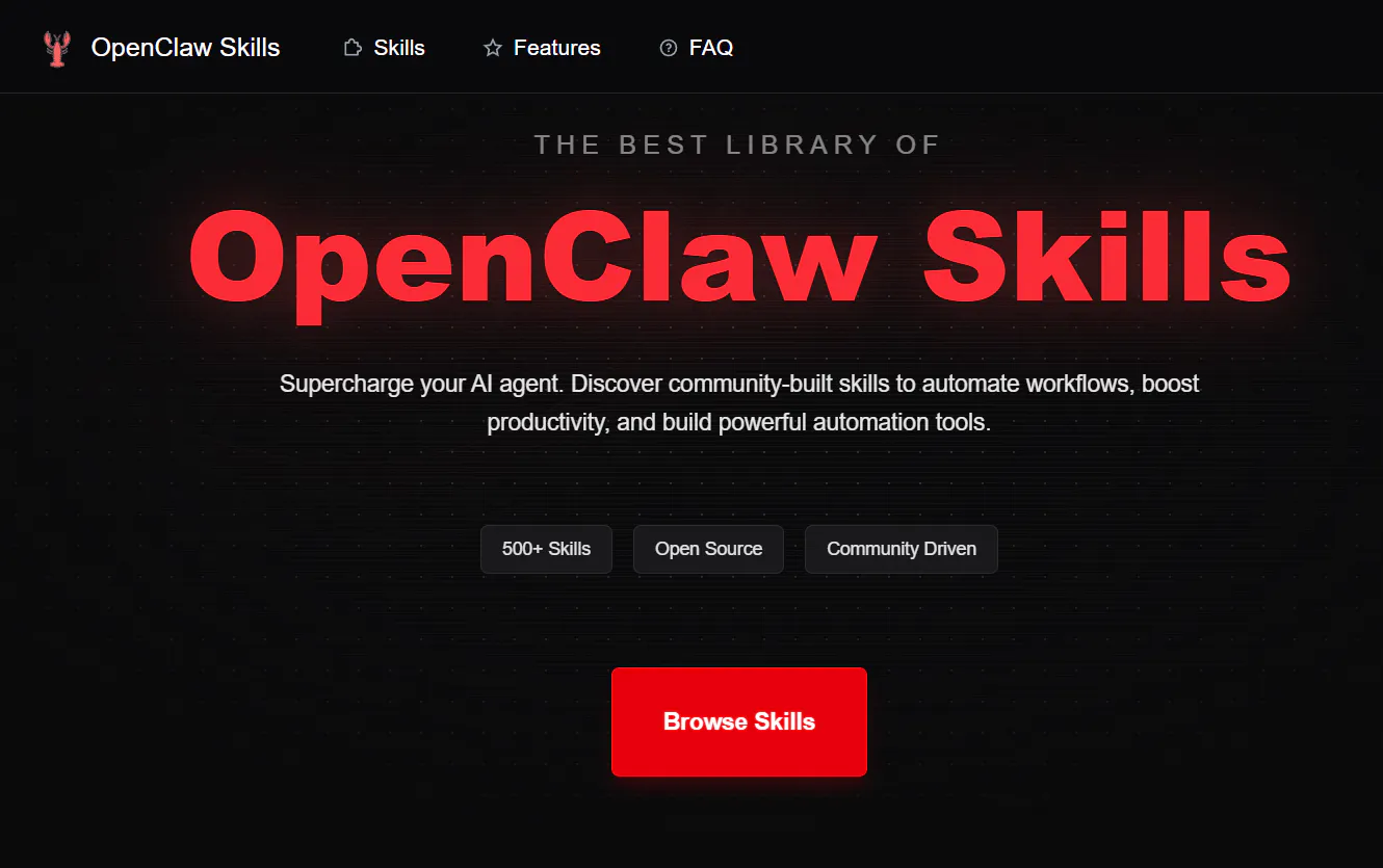 Openclaw Skills product banner