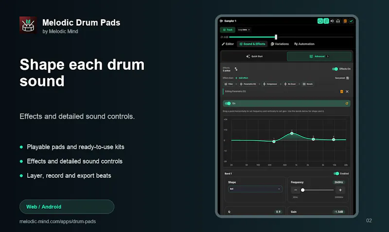 Melodic Drum Pads screenshot 2