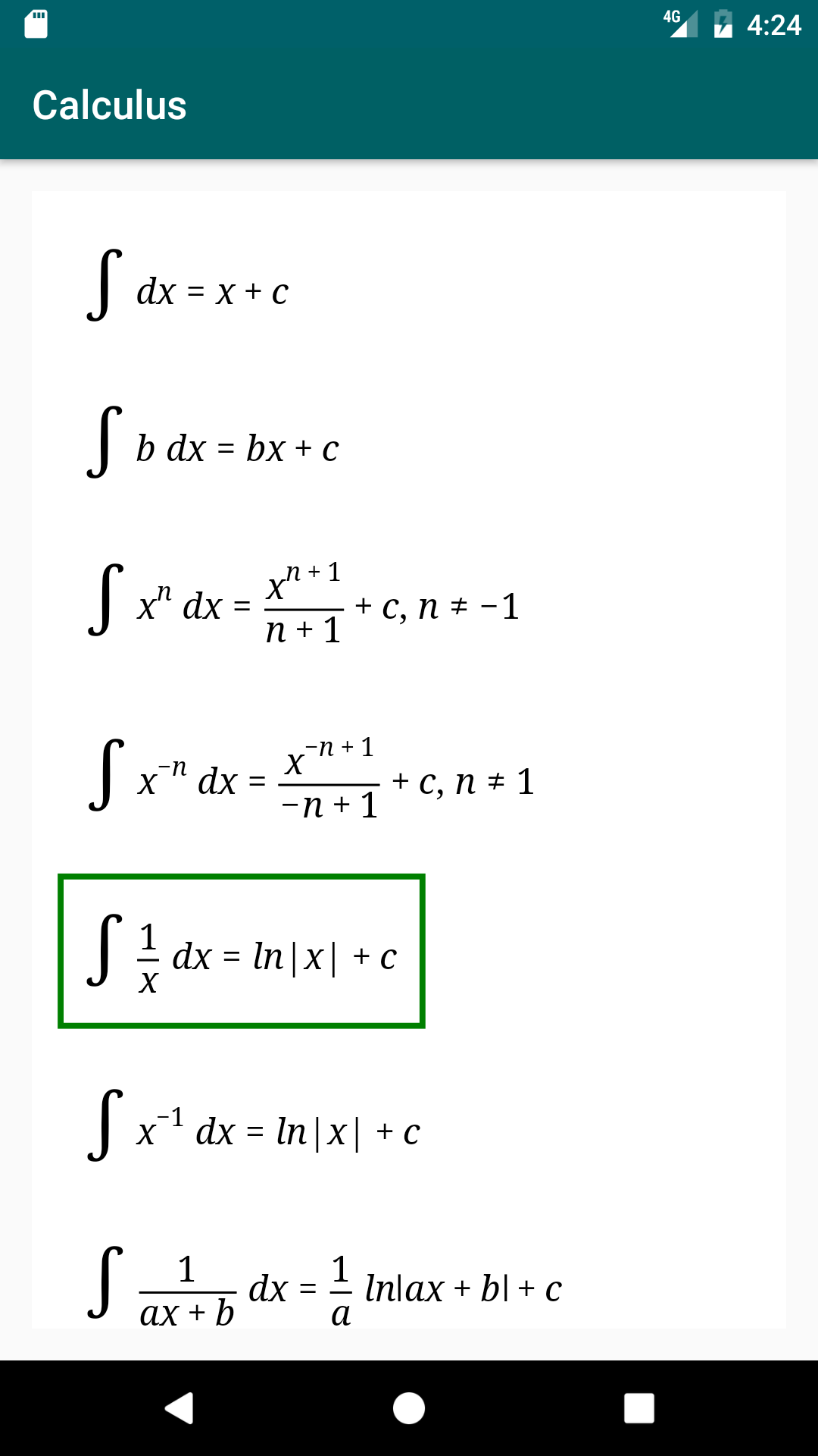 Calculus App- A free app for calculus formulae gallery image