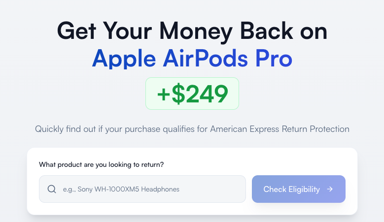 Return Protection Check - Main product screenshot demonstrating key features and user interface