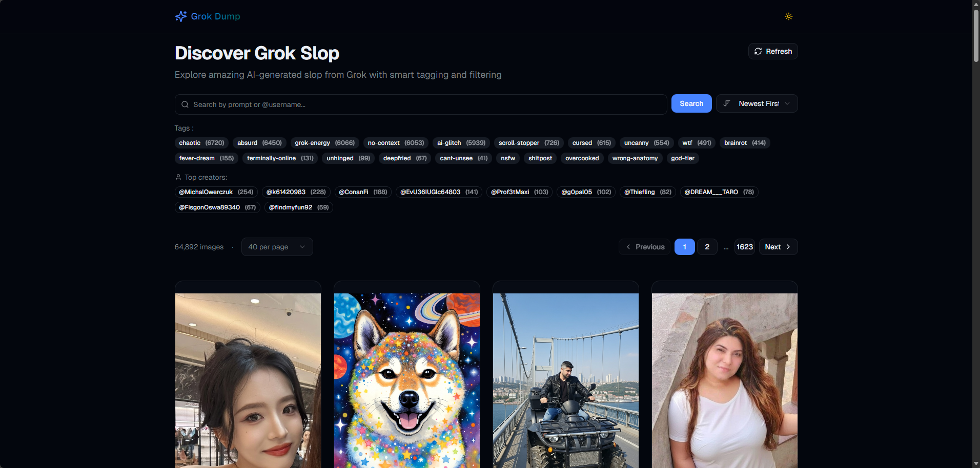 Grok Dump - Main product screenshot demonstrating key features and user interface