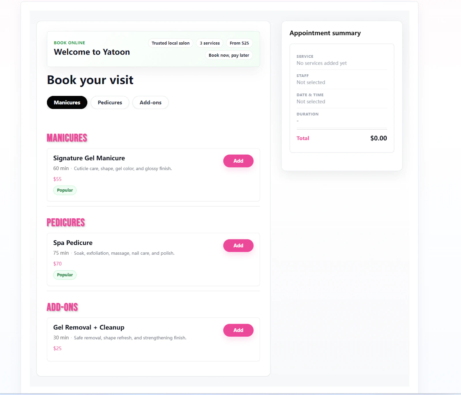 Yatoon Booking for Salons & Spas screenshot 8