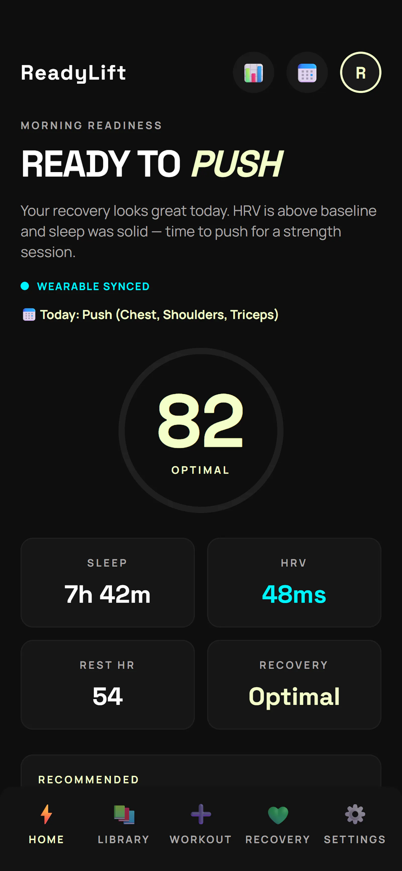 READYLIFT — Recovery-Driven Training screenshot 3
