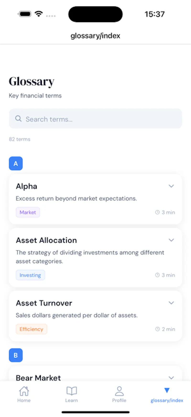 stock learn easy screenshot 2