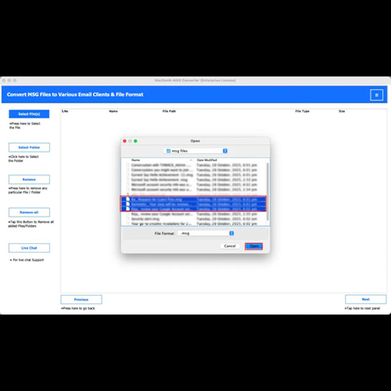 MacSonik MSG to EML Converter screenshot 3