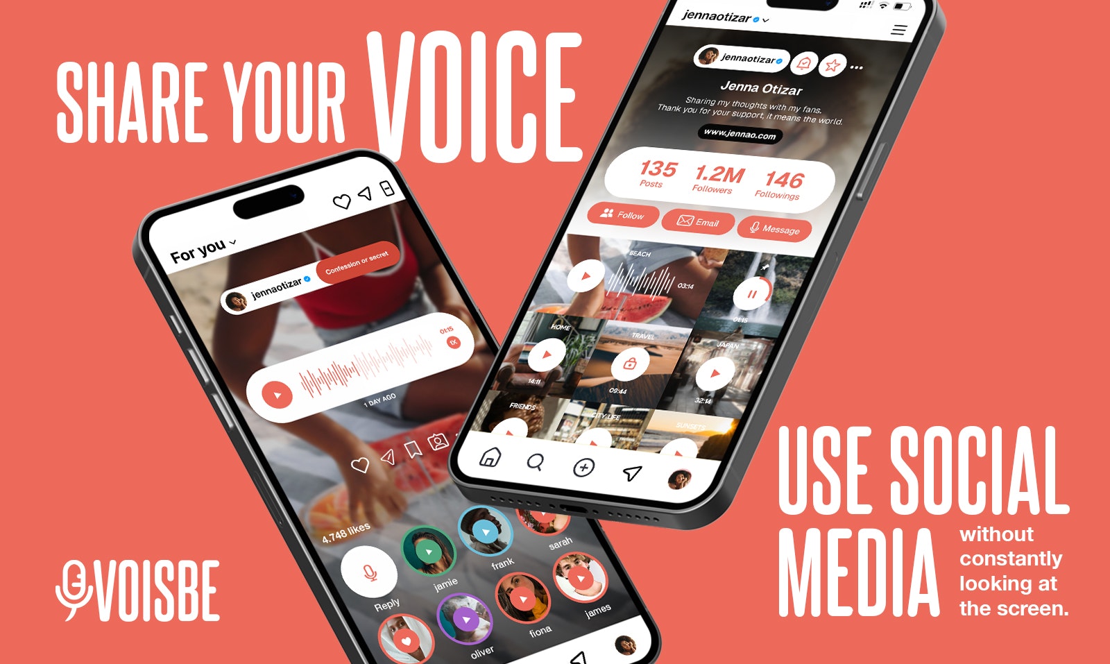 VOISBE - The social media platform that reduces screen time stress media 2